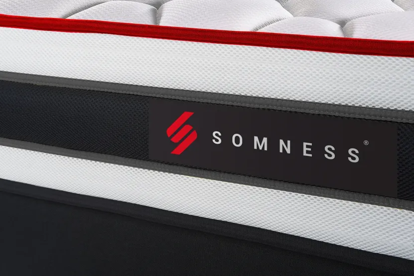 Ensemble Matelas Sommier 90x200 cm - Sommier Noir (en kit) - Energy