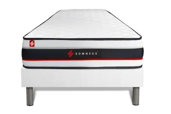 Ensemble Matelas Sommier 90x200 cm - Sommier Blanc (déjà monté) - Form