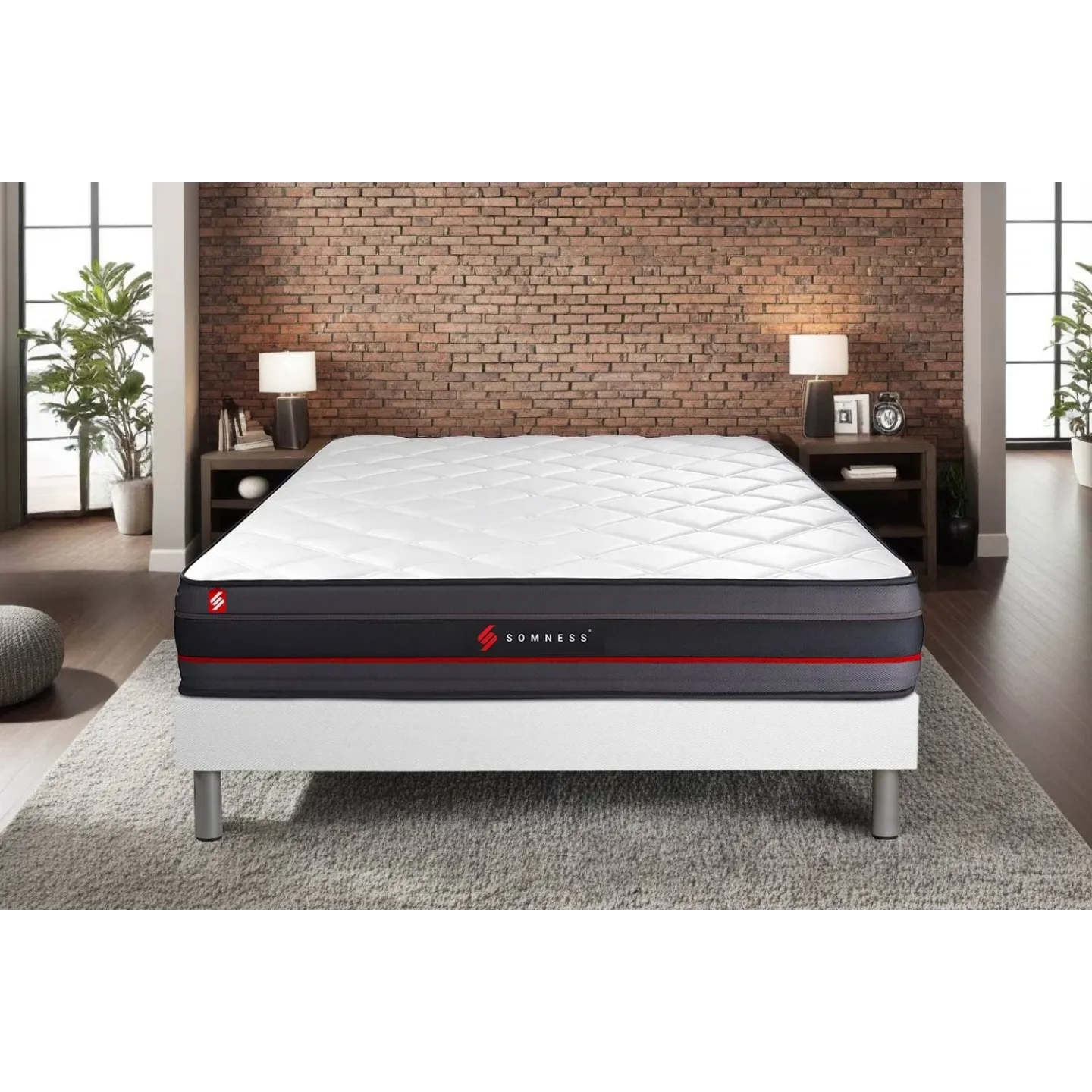 Matelas 140x190 Cm à Ressorts Ensachés & Mémoire De Forme - Épaisseur 26cm - Fermeté H3 - Certifié Oeko-Tex - 10 Zones De Confort