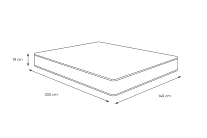 Matelas 140x200 cm Mousse Haute Densité - Form