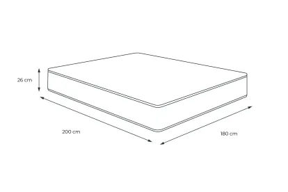 Matelas 180x200 cm Ressorts ensachés et Mémoire de forme - Boost