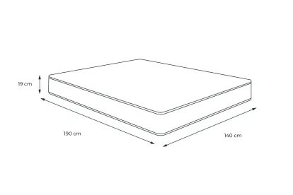 Matelas 140x190 cm Mousse Haute Densité - Form