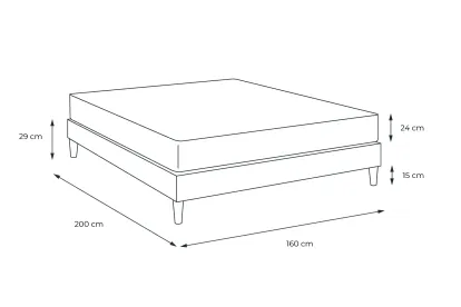 Pack lit complet 160x200 cm - Matelas + Sommier Blanc (en kit) + 2 oreillers + Couette - Regen